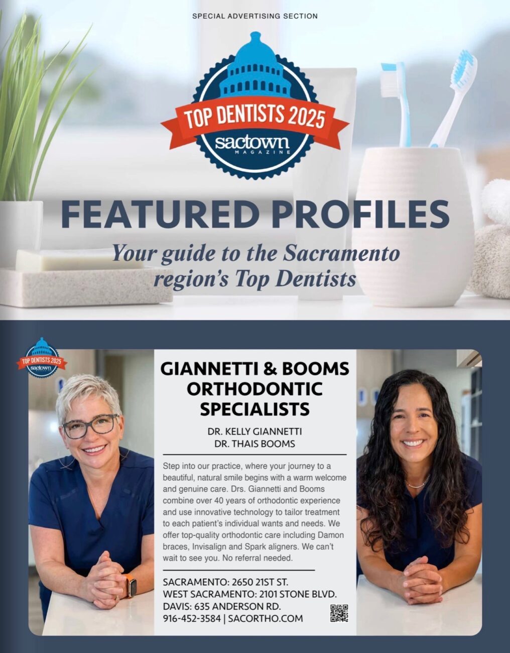 Top Dentist 2025 Sactown article feature